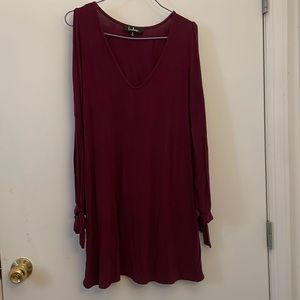 Glory of Love Wine Red Shift Dress